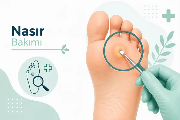 Nasır Bakımı Hizmeti - Ayak tabanı ve parmaklardaki sertleşmiş basınç alanlarının podolojik değerlendir